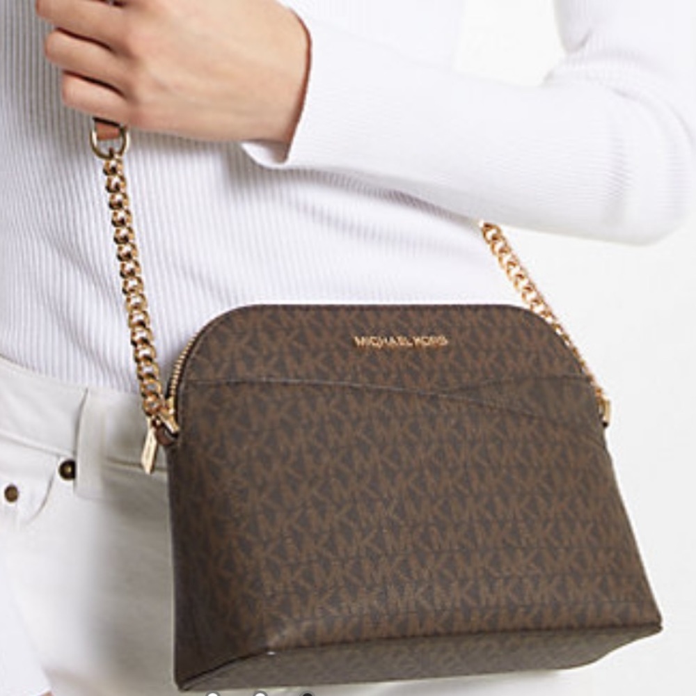 MICHAEL KORS
Jet Set Travel Medium Logo Dome Crossbody Bag
Brown 
NWT